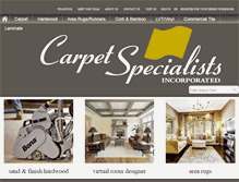 Tablet Screenshot of carpetspecialistsonline.com